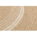 Tapis extérieur rond - 80cm - naturel - 100% polypropylène résistant aux UV - 1400 gr/m²