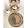 Tapis extérieur rond - 80cm - naturel - 100% polypropylène résistant aux UV - 1400 gr/m²