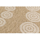 Tapis extérieur rond - 80cm - naturel - 100% polypropylène résistant aux UV - 1400 gr/m²