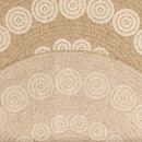 Tapis extérieur rond - 120cm - naturel - 100% polypropylène résistant aux UV - 1400 gr/m²