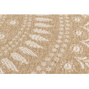 Tapis extérieur rond - 160cm - naturel - 100% polypropylène résistant aux UV - 1400 gr/m²