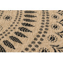 Tapis extérieur rond - 80cm - naturel - 100% polypropylène résistant aux UV - 1400 gr/m²