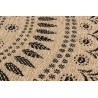 Tapis extérieur rond - 120cm - naturel - 100% polypropylène résistant aux UV - 1400 gr/m²