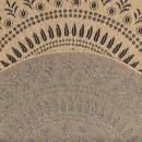 Tapis extérieur rond - 120cm - naturel - 100% polypropylène résistant aux UV - 1400 gr/m²