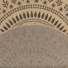 Tapis extérieur rond - 120cm - naturel - 100% polypropylène résistant aux UV - 1400 gr/m²