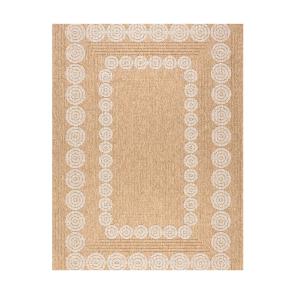 Tapis extérieur - 200x290cm - naturel - 100% polypropylène résistant aux UV - 1400 gr/m²