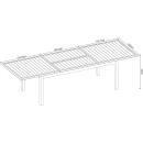 Table de jardin extensible aluminium 220/320cm + 10 Fauteuils empilables textilène Gris Anthracite
