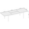 Table de jardin extensible aluminium 220/320cm + 10 Fauteuils empilables textilène Gris Anthracite