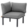 Avril Paris - Fauteuil d'angle - aluminium et bois - gris - Rivoli