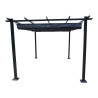 Tonnelle/Pergola en aluminium 3x4m toile coulissante rétractable - anthracite