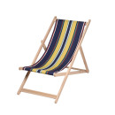 Lot de 2 chiliennes pliantes règlables - 100 % coton - bois hêtre - multicolore
