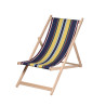 Lot de 2 chiliennes pliantes règlables - 100 % coton - bois hêtre - multicolore