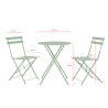 Table et chaises pliantes bistrot balcon terrasse- 2 places - Vert