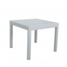 Table de jardin extensible aluminium/verre - 90/180cm - 8 places - Gris Argenté - BORA