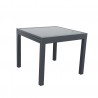 Table de jardin extensible aluminium/verre - 90/180cm - 8 places - Noir - BORA