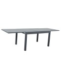 Table de jardin extensible aluminium - 135/270cm - 10 places - Gris Anthracite-ANDRA