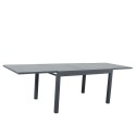 Table de jardin extensible aluminium - 135/270cm - 10 places - Gris Anthracite-ANDRA Table de jardin extensible aluminium - 135/270cm - 10 places - Gris Anthracite-ANDRA