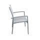 Lot de 8 Fauteuils empilables aluminium en textilène- gris-ANDRA