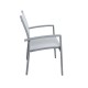 Lot de 2 Fauteuils empilables aluminium en textilène- Gris-ANDRA