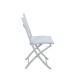 Table de jardin extensible aluminium 90/180cm  + 8 Chaises pliables textilène gris - BORA