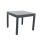 Table de jardin extensible aluminium 90/180cm  + 8 Chaises pliables textilène noir - BORA