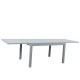 Table de jardin extensible aluminium 135/270cm  + 10 fauteuils empilables textilène gris - ANDRA