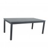 Table de jardin extensible aluminium 220/320cm  + 10 Fauteuils empilables textilène Gris Anthracite - ANDRA XL