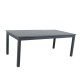 Table de jardin extensible aluminium 220/320cm  + 12 fauteuils empilables textilène Gris Anthracite - ANDRA XL