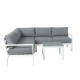 MIO - Ensemble salon de jardin design aluminium - Blanc Gris - intérieur/extérieur