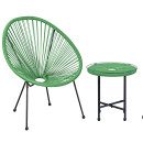 Lot de 2 Fauteuils de jardin en cordage résine - Vert