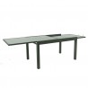 HARA XL - Table de jardin extensible aluminium - 140/280cm - 10 places - Noir