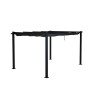Tonnelle/Pergola aluminium 3x4m toile coulissante rétractable - Gris