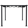 Tonnelle/Pergola aluminium 3x4m toile coulissante rétractable - Gris