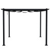Tonnelle/Pergola aluminium 3x3m toile coulissante rétractable - Gris