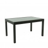 Table de jardin extensible aluminium 140/280cm  + 10 fauteuils textilène Noir - MODEL HARA XL