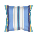 Petit coussin carré 40 x 40 cm - 100% Coton - Bleu/Blanc
