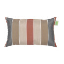 Mini coussin rectangulaire 40 x 24 cm - 100% Coton- Marron/Rouge