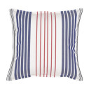 Petit coussin carré 40 x 40 cm - 100% Coton - Bleu/Blanc