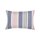Coussin rectangulaire 70 x 45 cm - 100% Coton- Bleu/Blanc