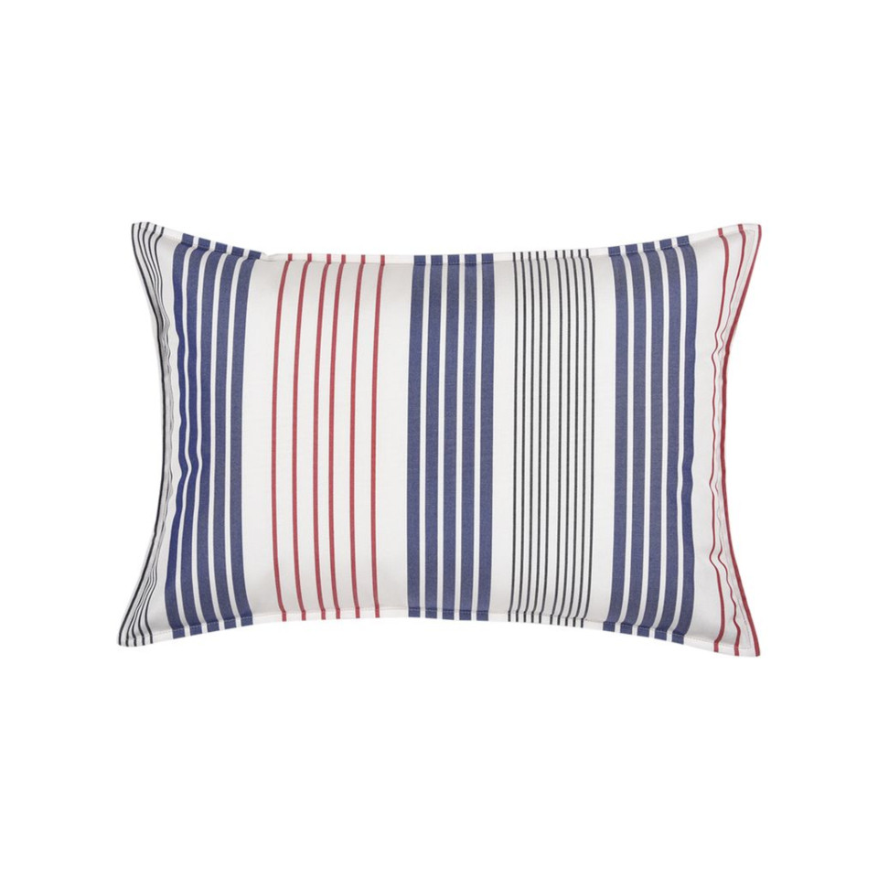Coussin rectangulaire 70 x 45 cm - 100% Coton- Bleu/Blanc