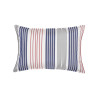 Coussin rectangulaire 70 x 45 cm - 100% Coton- Bleu/Blanc