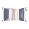 Mini coussin rectangulaire 40 x 24 cm - 100% Coton- Bleu/Blanc