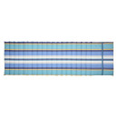 Matelas/Coussin enroulable pour transat/bain de soleil -  100% acrylique - Bleu/Blanc