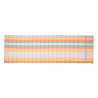 Matelas/Coussin enroulable pour transat/bain de soleil - 100% acrylique - Orange/Bleu