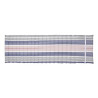 Matelas/Coussin enroulable pour transat/bain de soleil - 100% acrylique - Bleu/Blanc