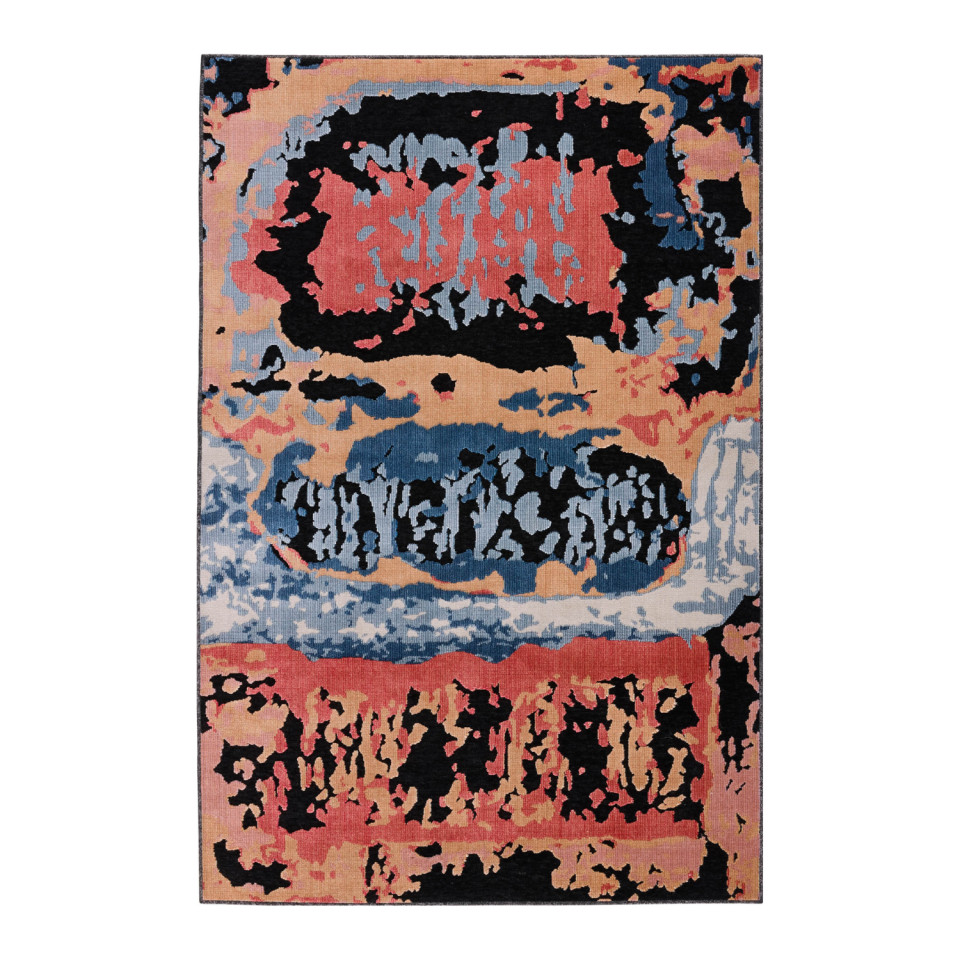 Tapis d'extérieur - 114x170cm - Noir  - Réversible - 100% polypropylène - 1350gr / m²