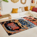 Tapis d'extérieur - 190x290cm - Noir - Réversible - 100% polypropylène - 1350gr / m²