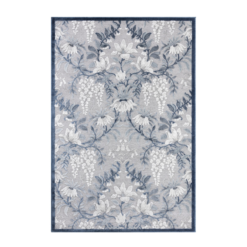 Tapis d'extérieur - 190x290cm - Bleu - Réversible - 100% polypropylène - 1350gr / m²