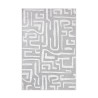 Tapis d'extérieur - 152x230cm - Gris - Réversible - 100% polypropylène - 1350gr / m²