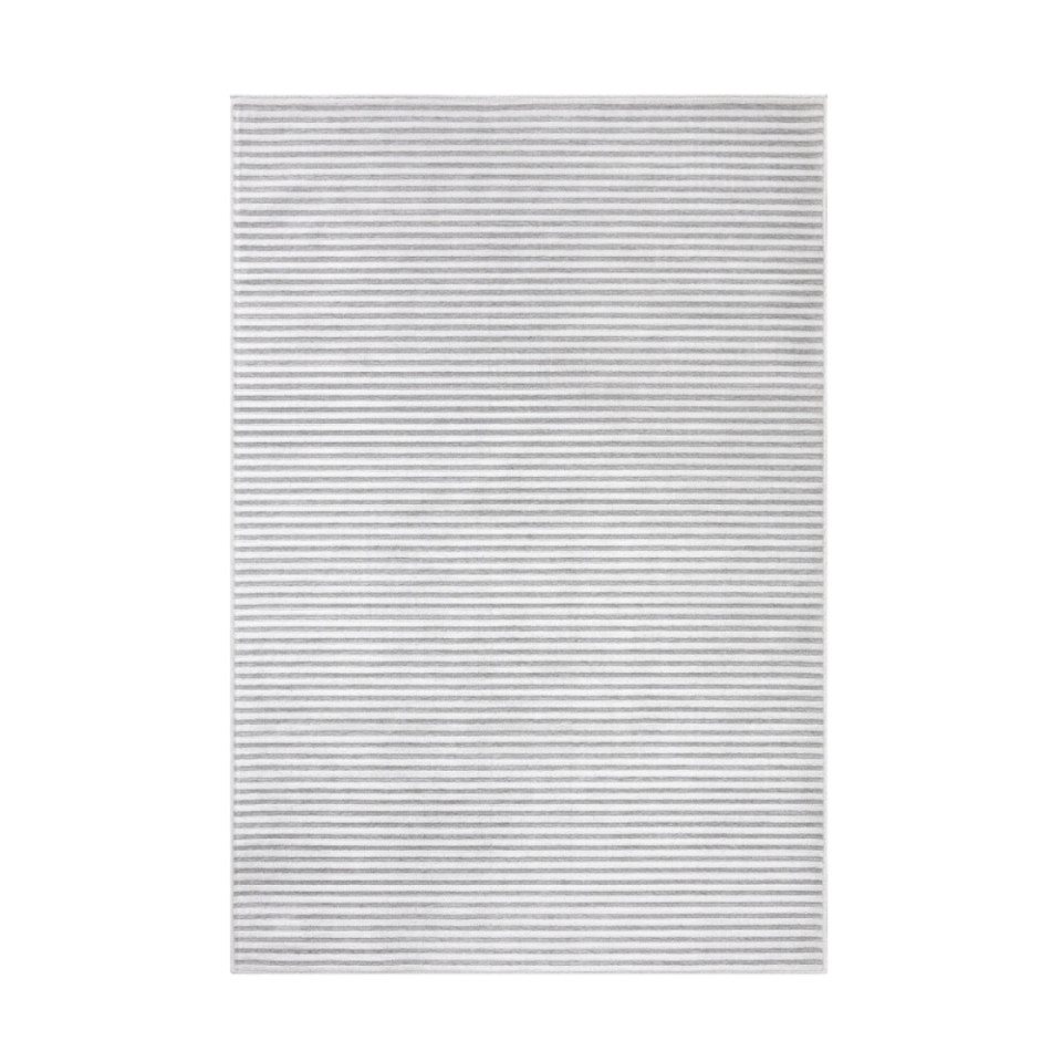 Tapis d'extérieur - 114x170cm - Gris - Réversible - 100% polypropylène - 1350gr / m²